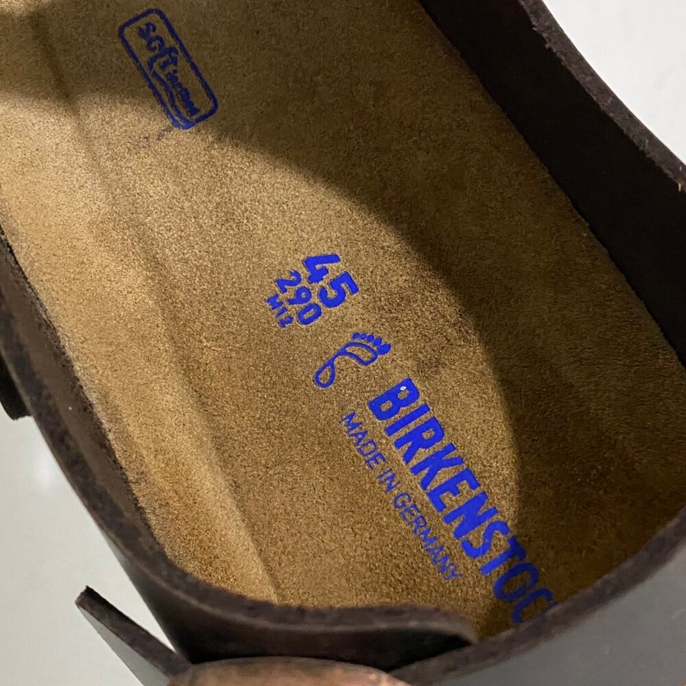Birkenstock Black Two-Buckle Leather Sandals with Cork Footbed - Picture 8 of 8
